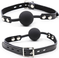 Bâillon-boule silicone avec sangle et cadenas — vue principale