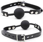 Bâillon-boule silicone avec sangle et cadenas — vue principale