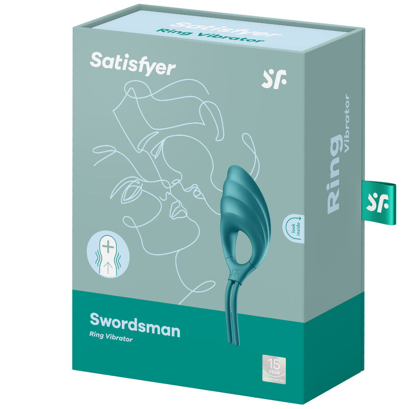 Anneau vibrant Swordsman silicone réglable — vue de dos