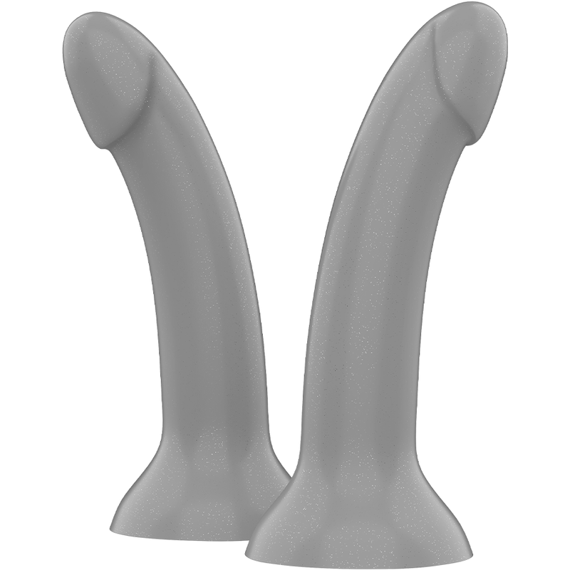 Gode silicone Rune-Majestic irisé argent — détail design