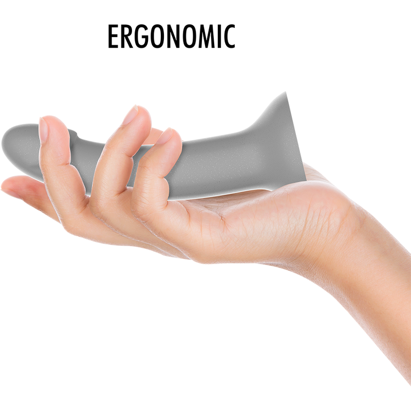 Gode silicone Rune-Majestic irisé argent — détail base