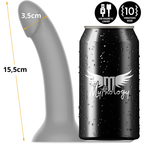 Gode silicone Rune-Majestic irisé argent — vue de dos