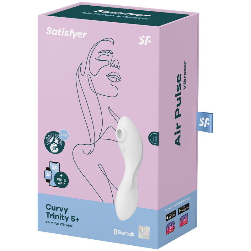 Stimulateur clitoris et point G connecté triple moteur — vue de dos