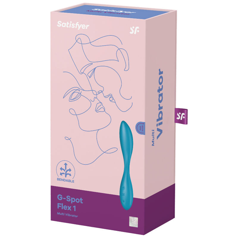 Vibrateur multi G-spot flex silicone bleu — vue de dos