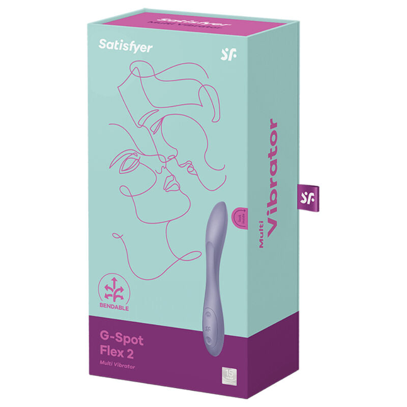 Vibromasseur point G et clitoris à tige flexible — vue de dos