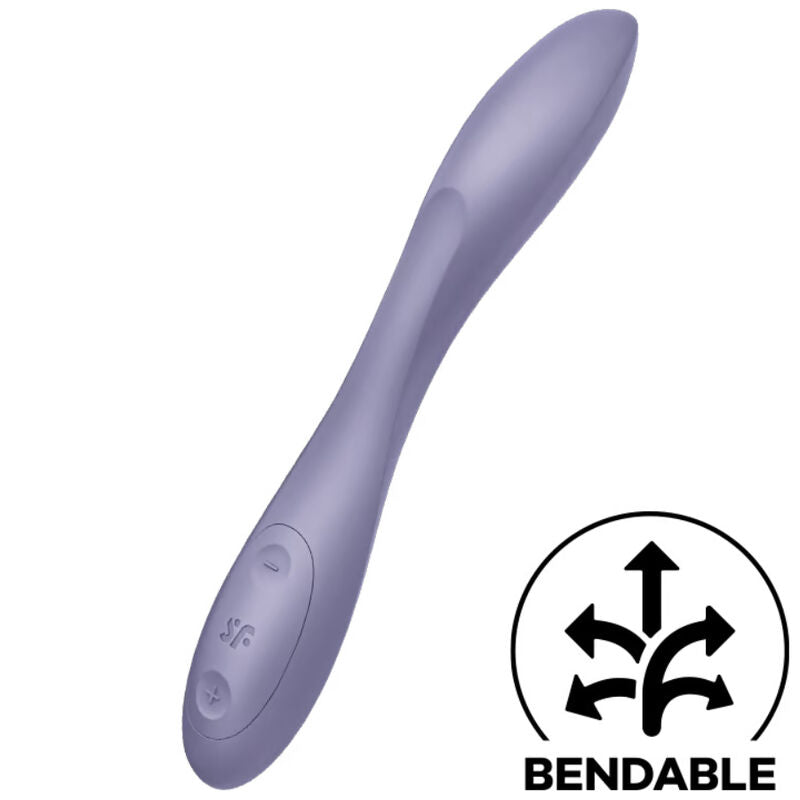 Vibromasseur point G et clitoris à tige flexible — vue principale