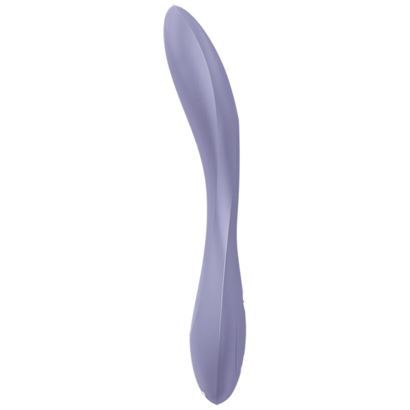 Vibromasseur point G et clitoris à tige flexible — vue de profil
