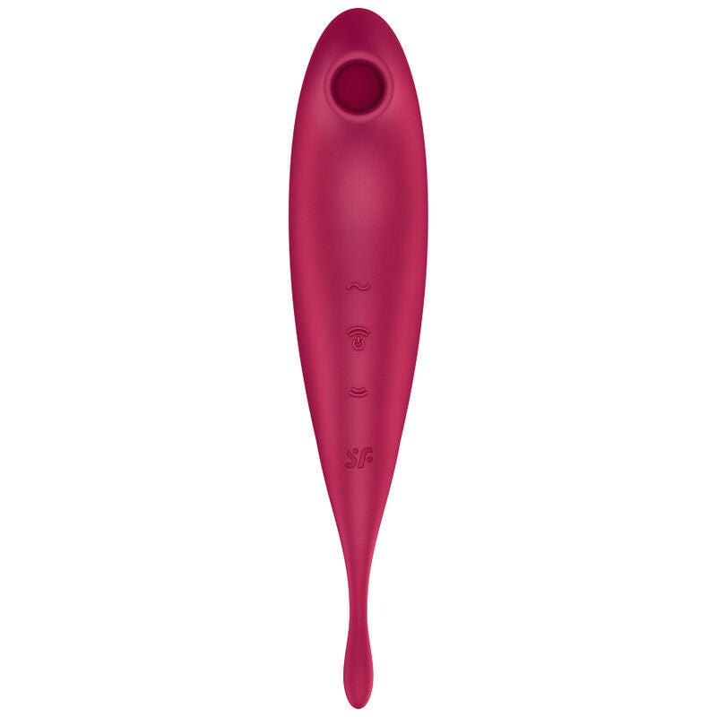 Stimulateur clitoris connecté double embout air pulsé — détail produit