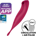 Stimulateur clitoris connecté double embout air pulsé — vue principale