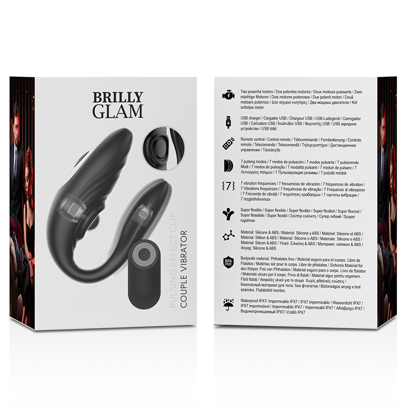 brilly glam couple telecommande a impulsions et vibrantes