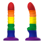 Gode Colby Pride silicone flexible — vue rapprochée