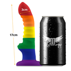 Gode Colby Pride silicone flexible — vue de profil