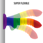Gode Colby Pride silicone flexible — vue de dos