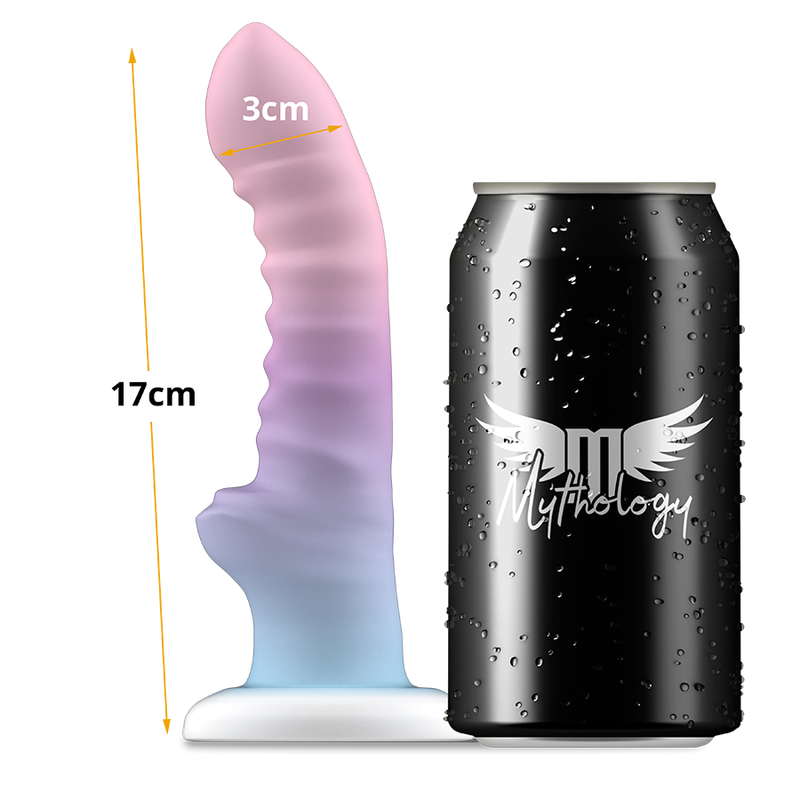Gode fantaisie en silicone avec ventouse — vue de profil