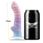 Gode fantaisie en silicone avec ventouse — vue de profil