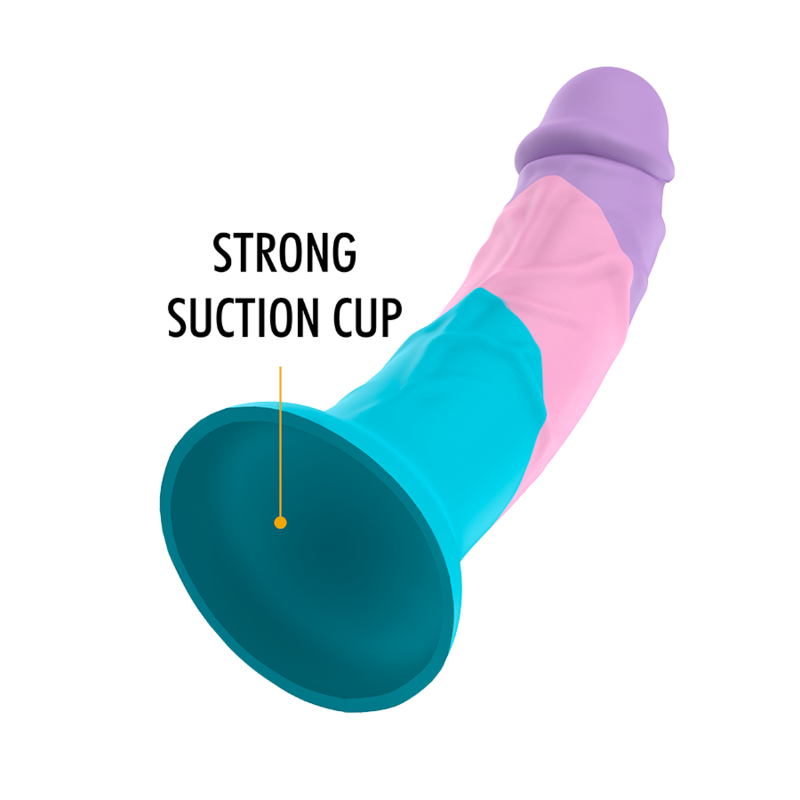 Gode pastel souple Asher en silicone — vue de dos