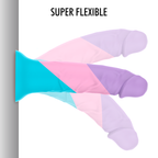 Gode pastel souple Asher en silicone — détail texture surface