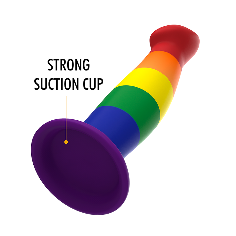 Gode souple Garrick aux couleurs Pride — détail texture surface