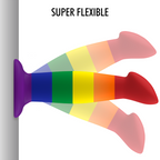 Gode souple Garrick aux couleurs Pride — vue de dos
