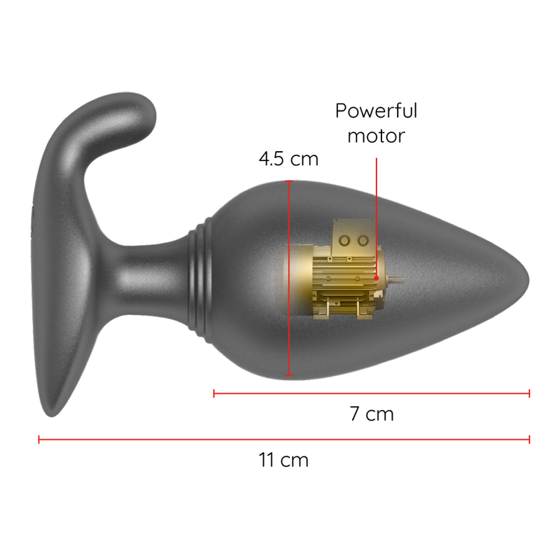 Plug anal vibrant Oninder connecté application — vue de profil