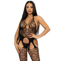 Bodystocking porte-jarretelles Sweet Heart résille — vue principale