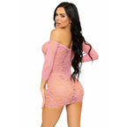 Mini robe en filet cœur taille unique — vue de dos