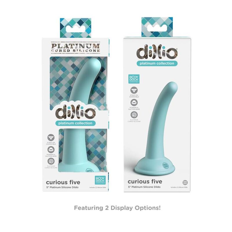 Gode en silicone platine avec ventouse — vue de dos