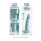 Gode Slim Seven silicone durci au platine avec ventouse — détail produit