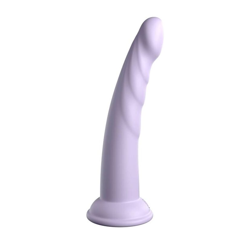 Gode Slim Seven silicone durci au platine avec ventouse — vue rapprochée