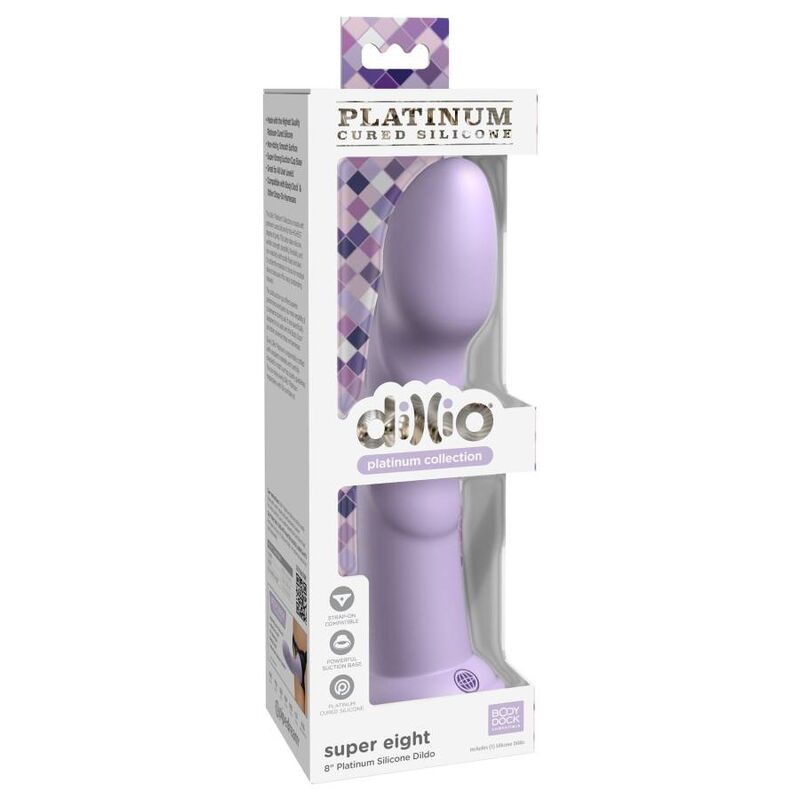 Gode Dillio Platinum silicone violet — détail texture surface