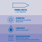 durex invisible extra lubrifie 12 unites