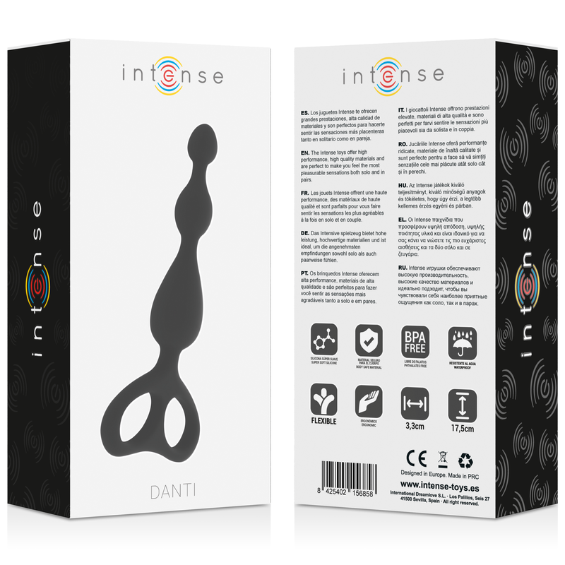 Chapelet anal Danti en silicone Intense — vue rapprochée