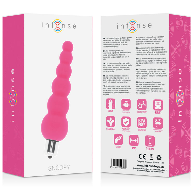 intense snoopy 7 vitesses silicone rose