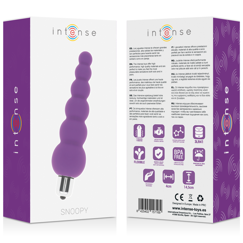 intense snoopy 7 vitesses silicone lilas