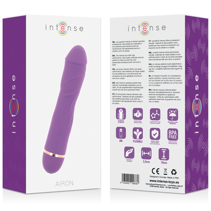 Vibromasseur point G silicone flexible 20 modes lilas — vue de dos