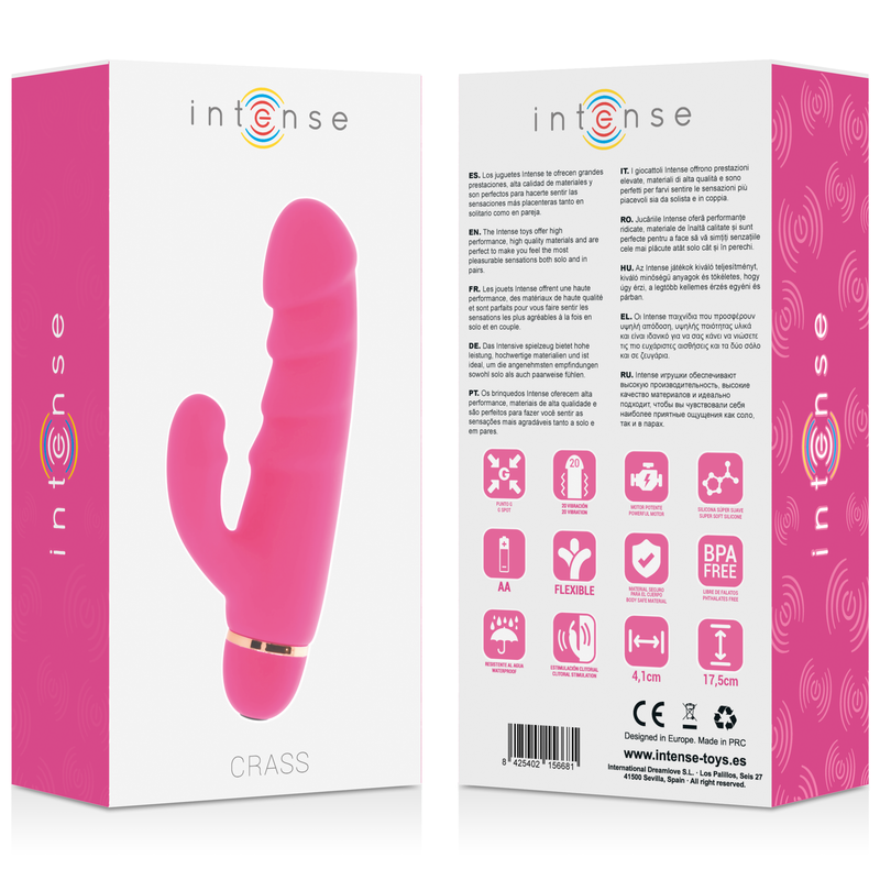Vibromasseur Crass 20 modes silicone — vue rapprochée