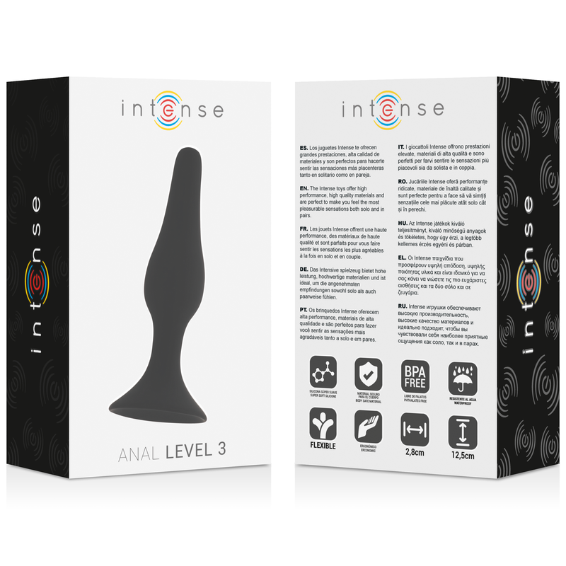 Plug anal Pipo en silicone conique Intense — détail produit 2