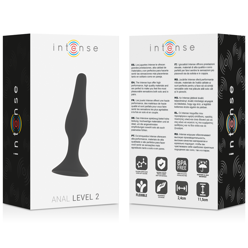 Plug anal Pipo en silicone conique Intense — détail design