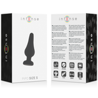 intense plug anal pipo s silicone noir 9 8 cm