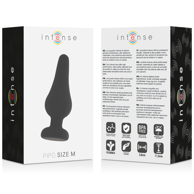 Plug anal Pipo en silicone conique Intense — finition matière