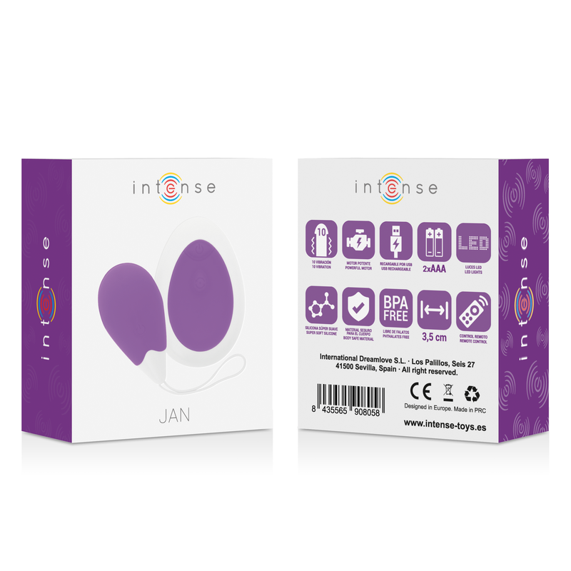 Intense vibrating egg with remote control