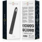 Vibrateur Vito noir silicone — vue de dos