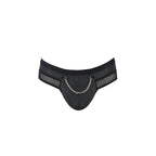 Jockstrap homme ouvert Tom polyuréthane noir — vue galerie 11