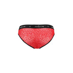 Slip homme Mike rouge polyester élasthanne — vue rapprochée