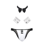 Slip homme viril noir polyester élasthanne — détail texture surface