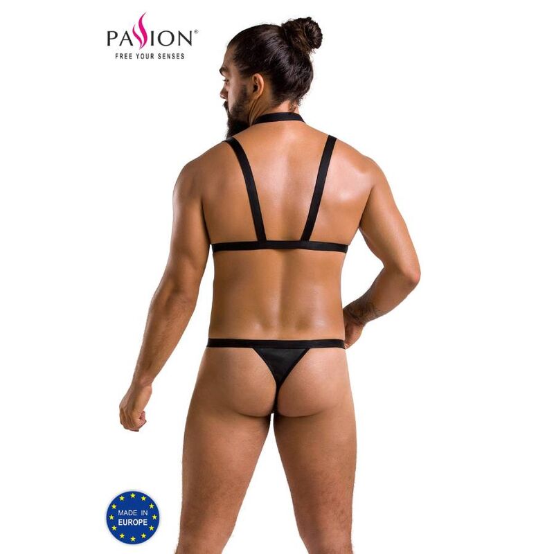 Ensemble Andrew Black polyuréthane homme — détail produit