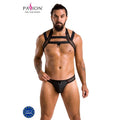 Ensemble harnais homme simili cuir Jacob noir — vue principale