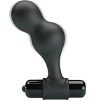 Plug anal vibrateur silicone noir 10 modes — vue principale