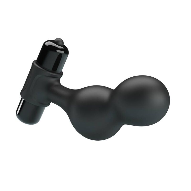 Plug anal vibrateur silicone noir 10 modes — détail texture surface