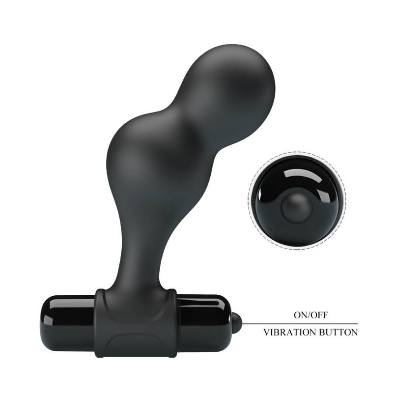 Plug anal vibrateur silicone noir 10 modes — comparatif dimensionnel